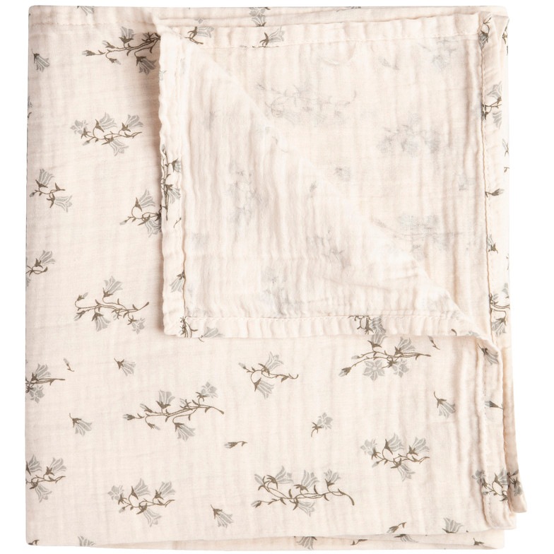 Bluebell Muslin Swaddle Blanket, 110x110 cm