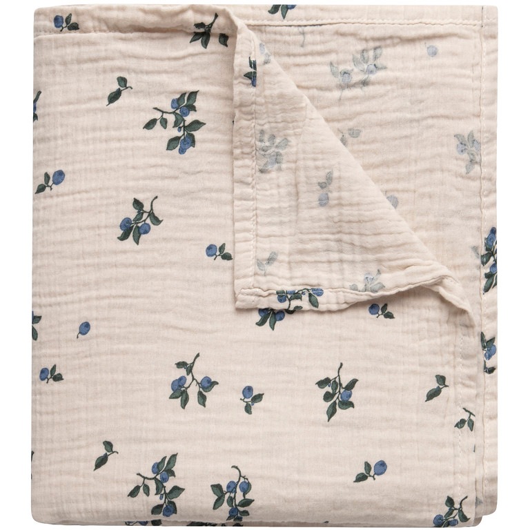 Blueberry Muslin Swaddle Blanket, 110x110 cm