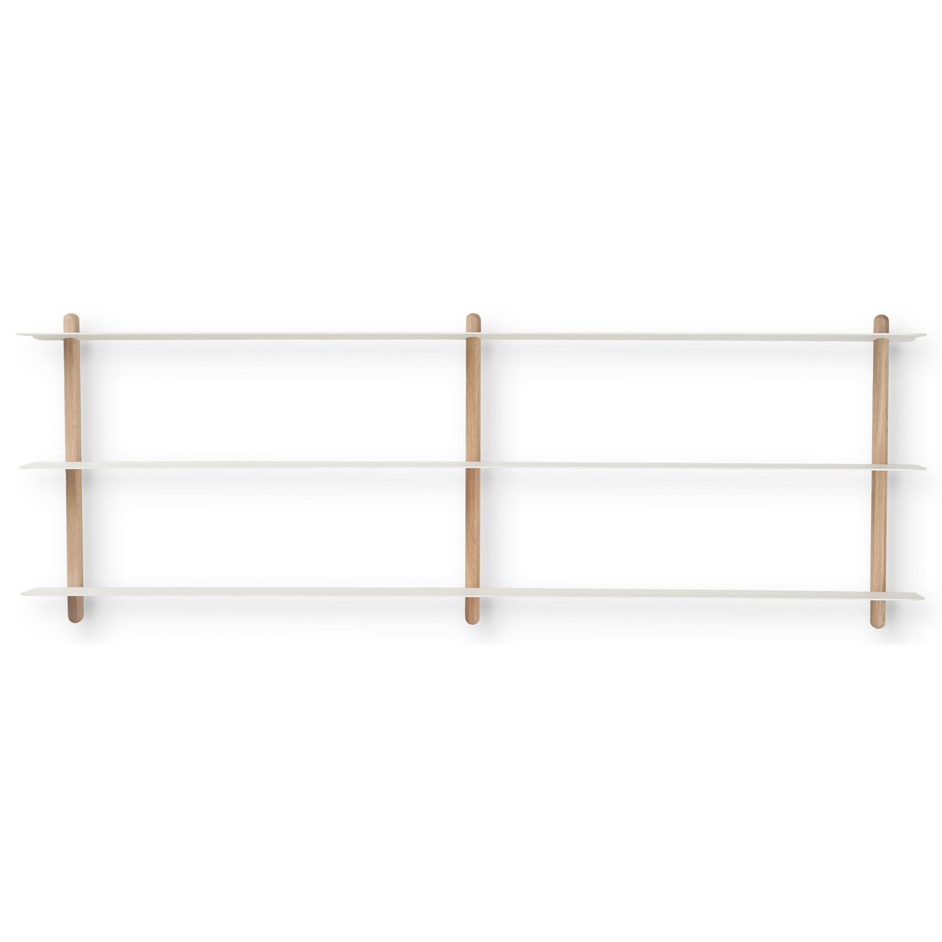 Nivo Wall Shelf D, Light Oak / White