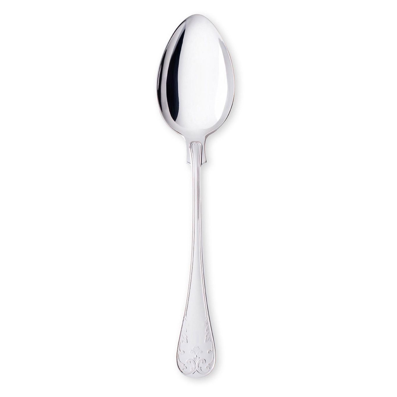 Gammal Fransk Dessert Spoon, 18,3 cm