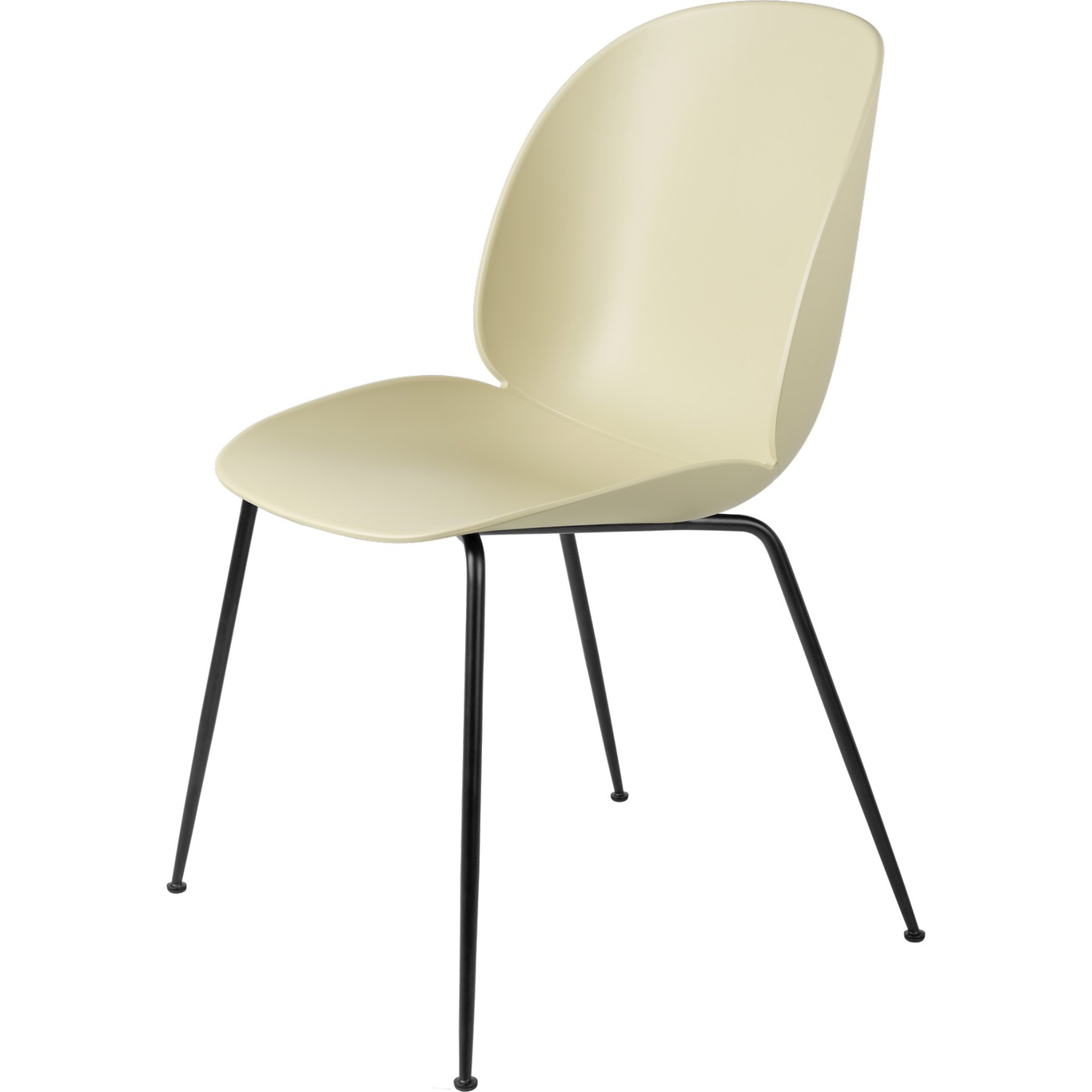 Beetle Chair Un-upholstered Conic Base Matt Black/ Pastel Green