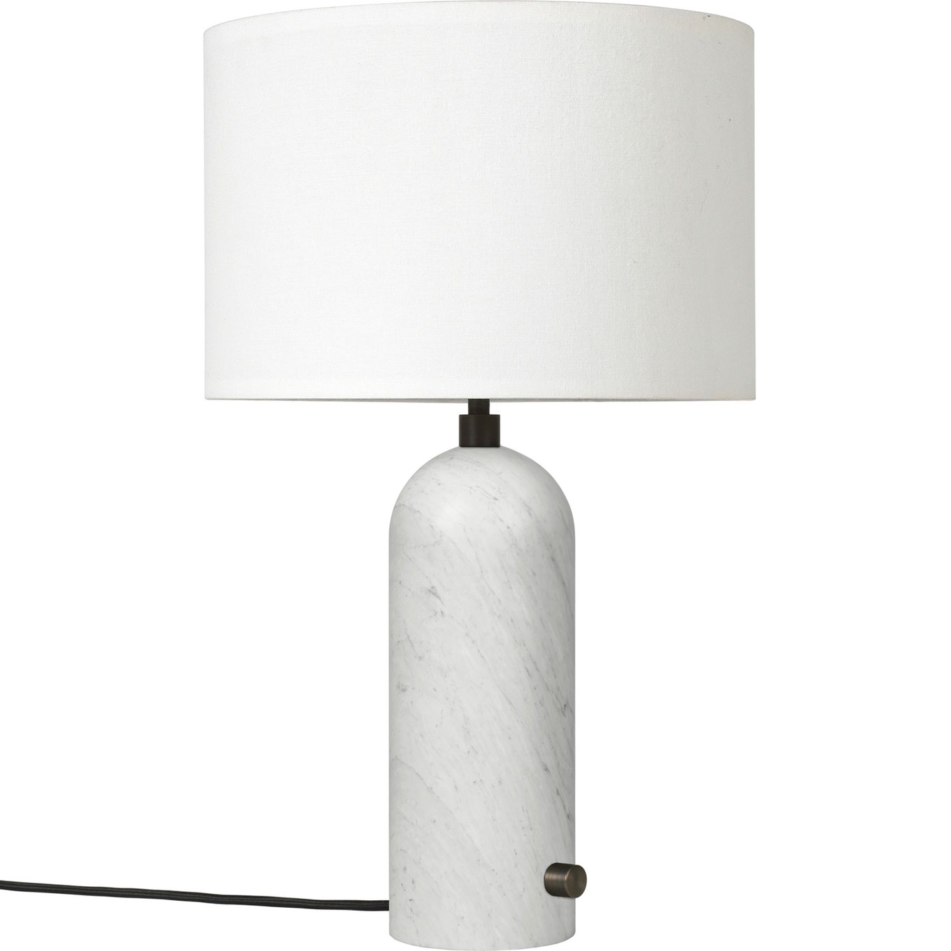 Gravity Table Lamp Small, White Marble / White