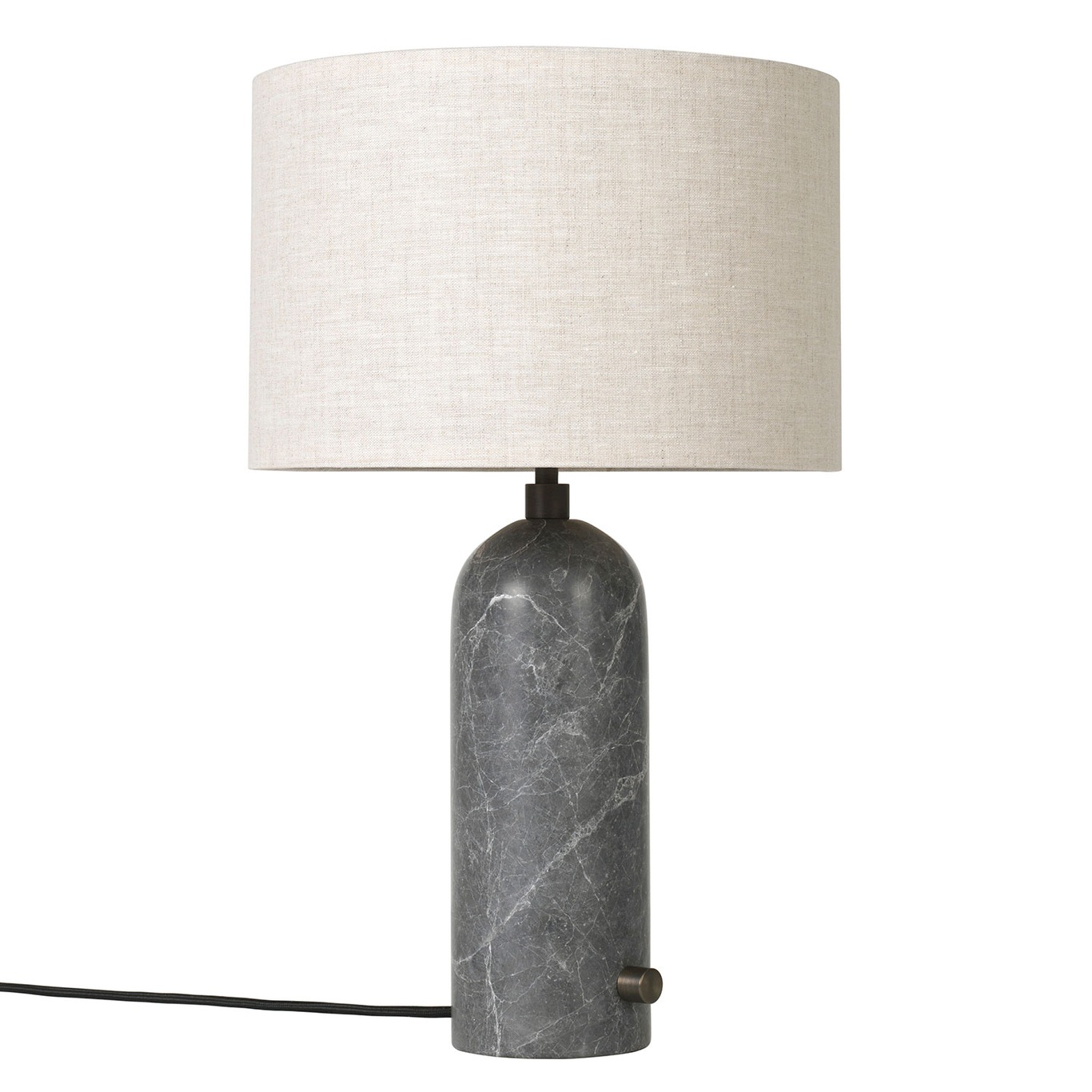 Gravity Table Lamp Small, Grey Marble / Canvas