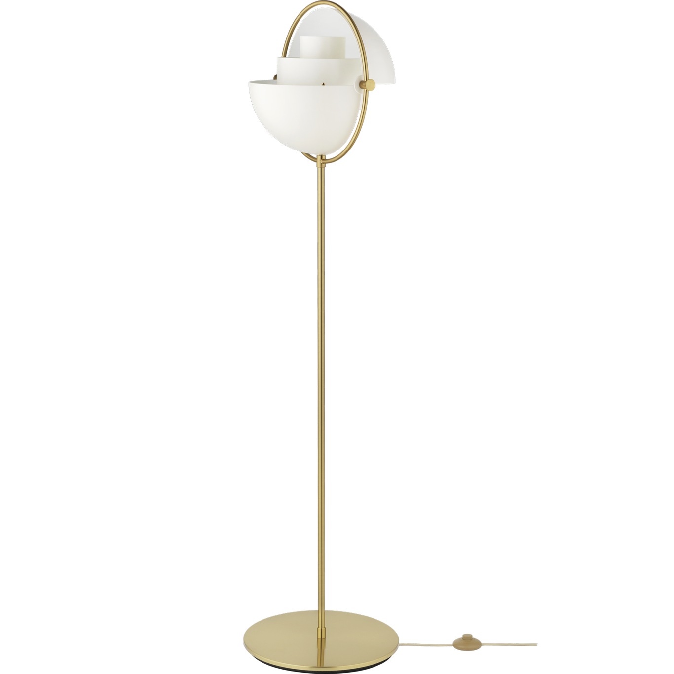 Multi Lite Floor Lamp Brass White, Gubi Multi Lite Floor Lamp