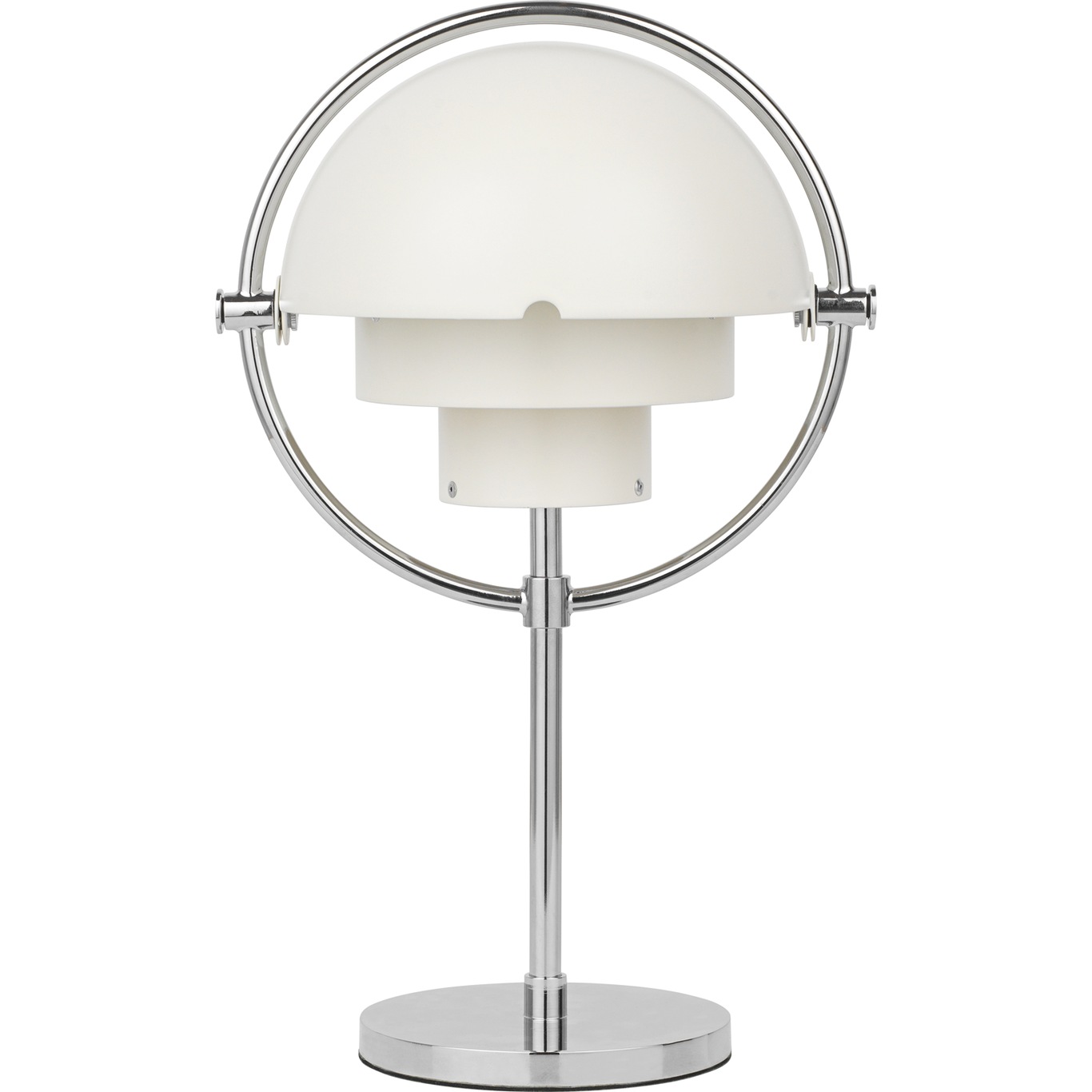 Multi-Lite Table Lamp Portable, Chrome / White Semi Matte