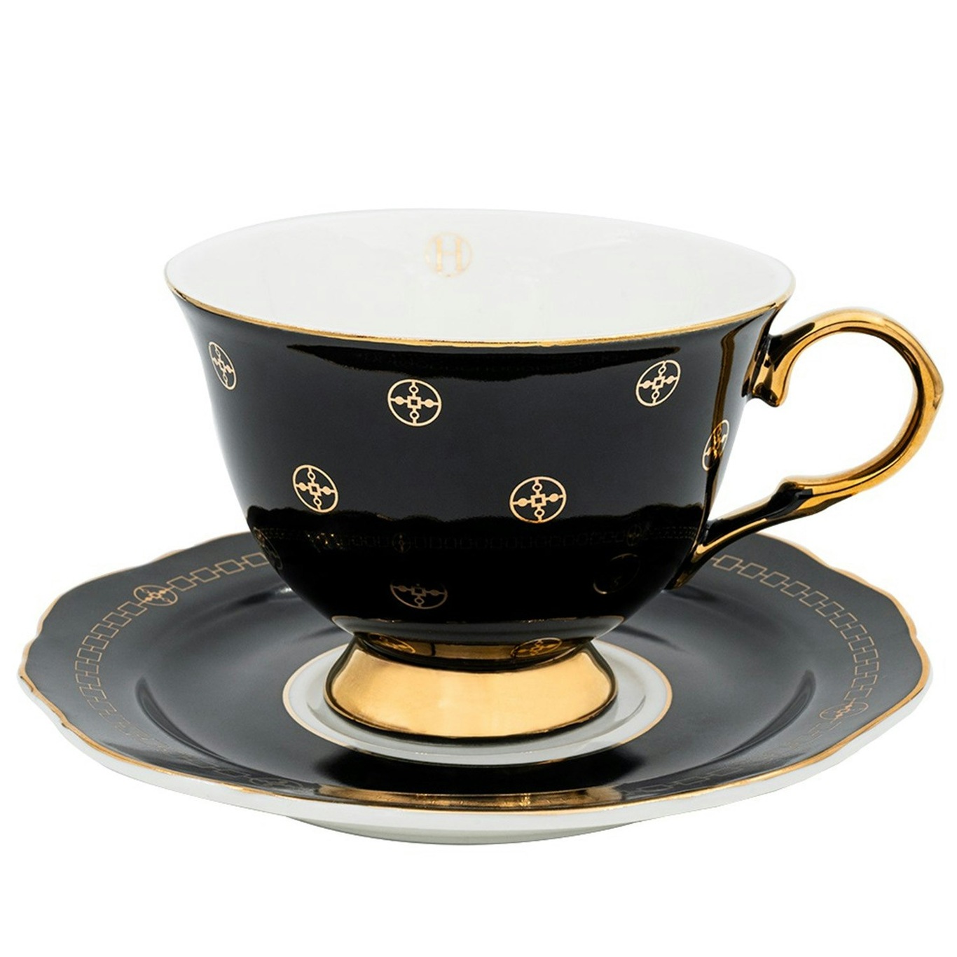 Anima Cup With Saucer, Nero