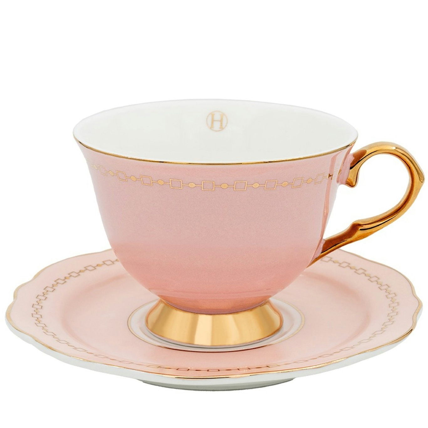 Anima Cup With Saucer, Pink
