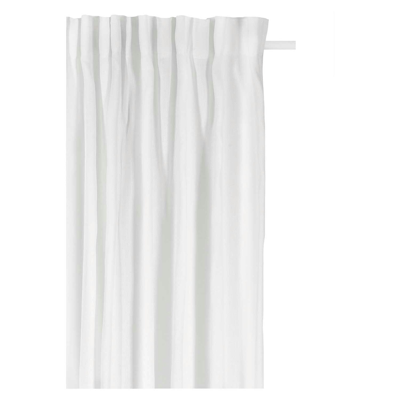 Svealand Curtain With Heading Tape 145x290 cm, White
