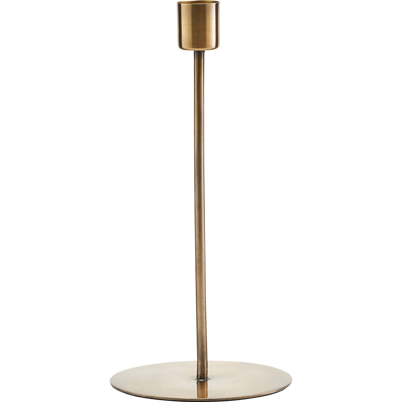 Anit Candle Stand 20 cm, Antique Brass