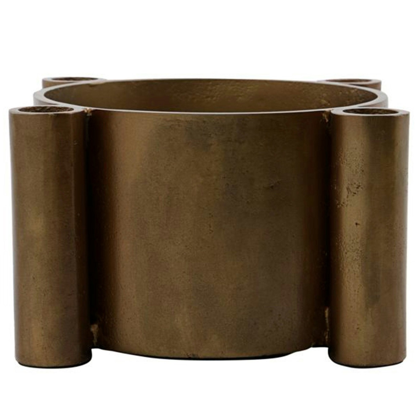 Four Advent Candle Holder, Antique Brass