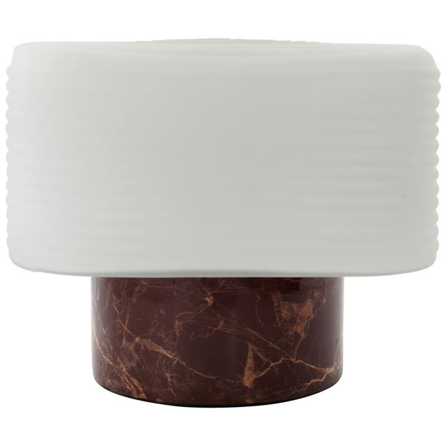Neat Table Lamp Marble / Glass, Brown