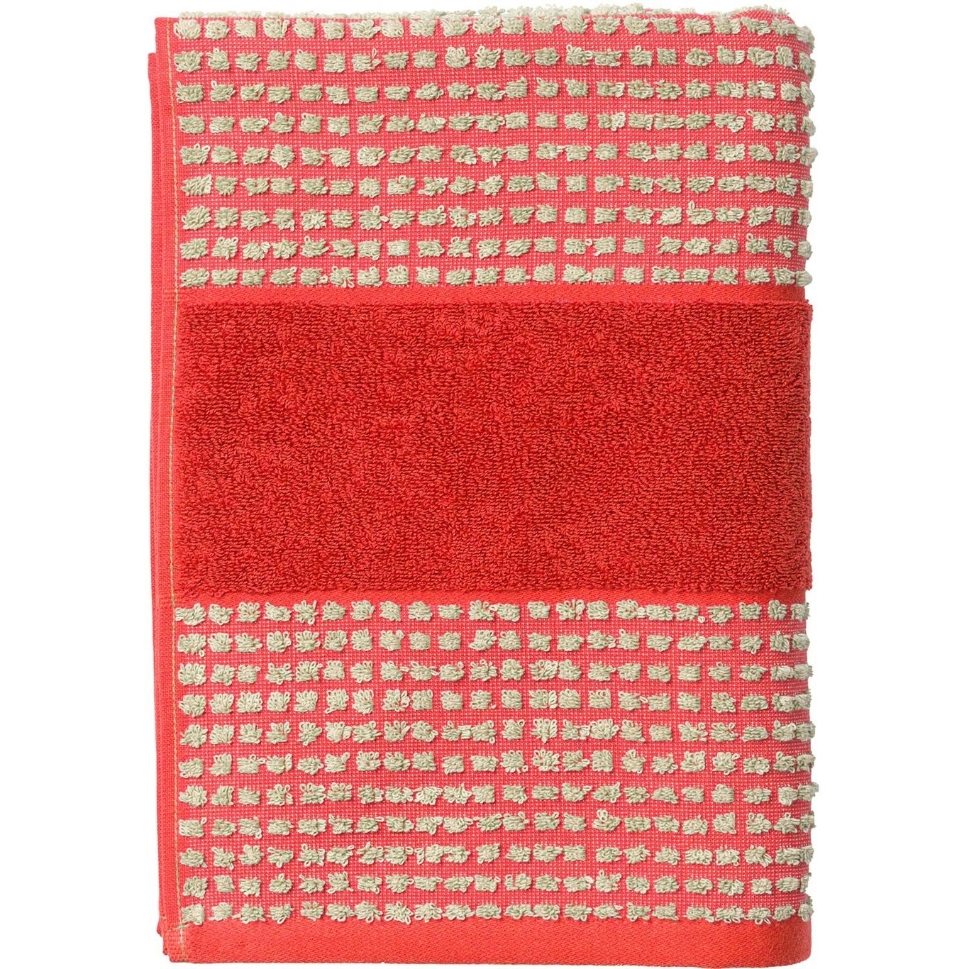 Check Towel 140x70 cm, Red/Sand