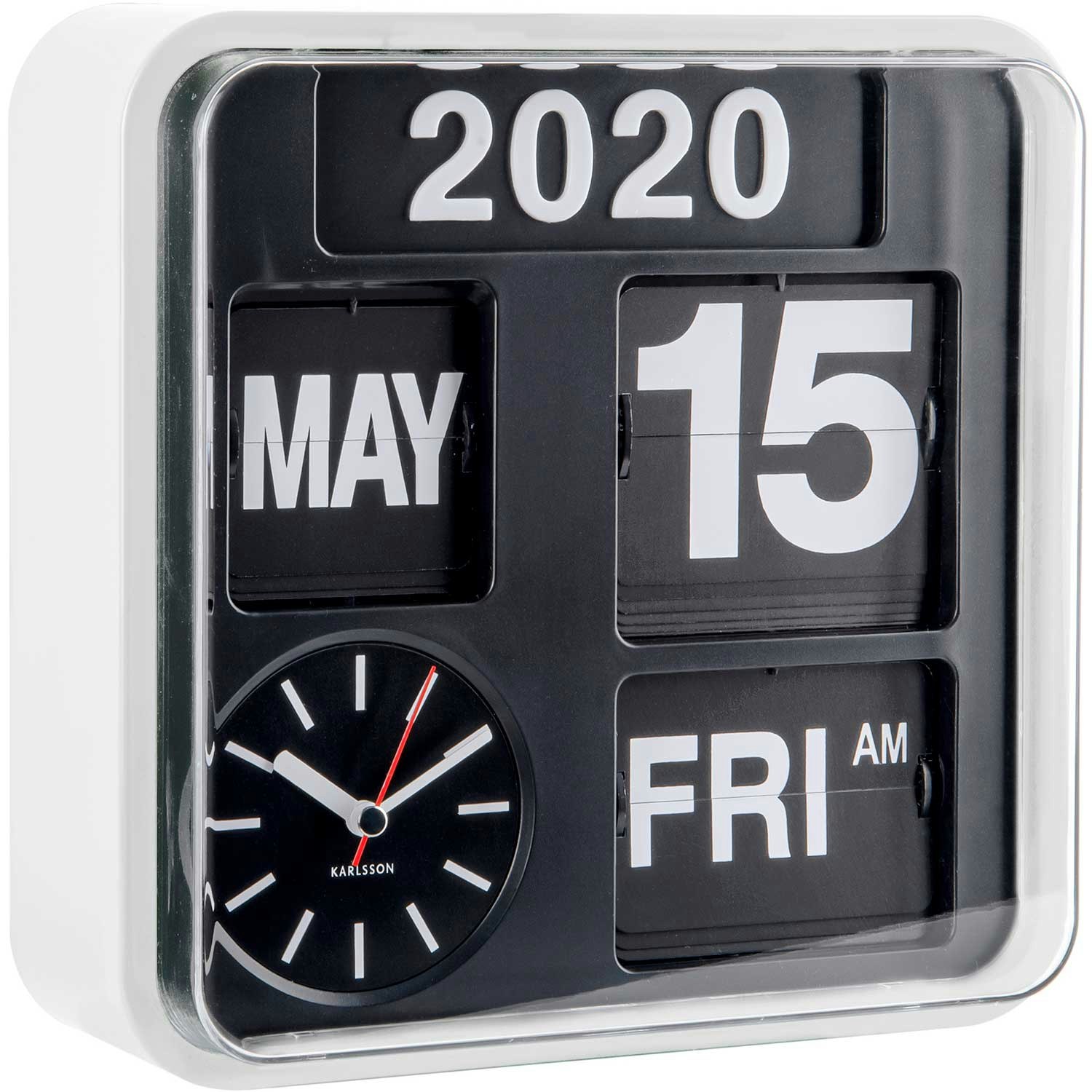 gunstig Voorman ontwikkeling Mini Flip Wall Clock, Silver - Karlsson @ RoyalDesign
