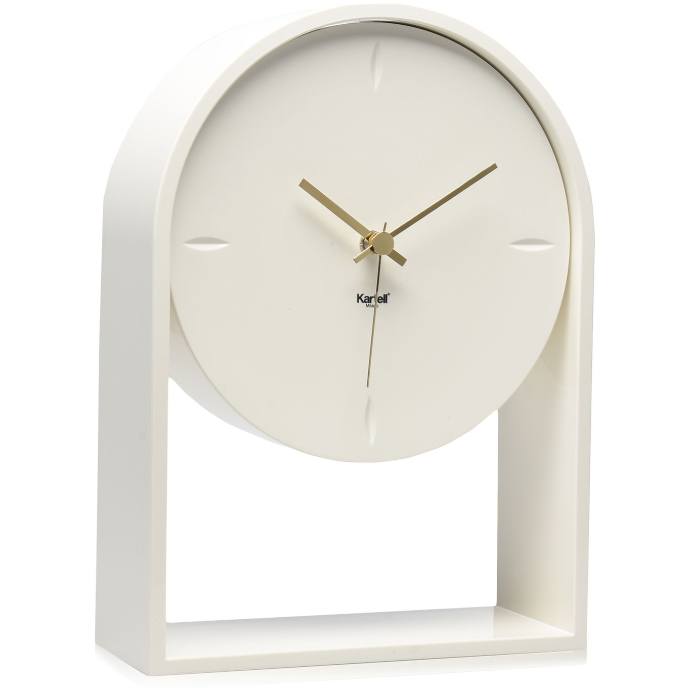 Air du Temps Table Clock, White
