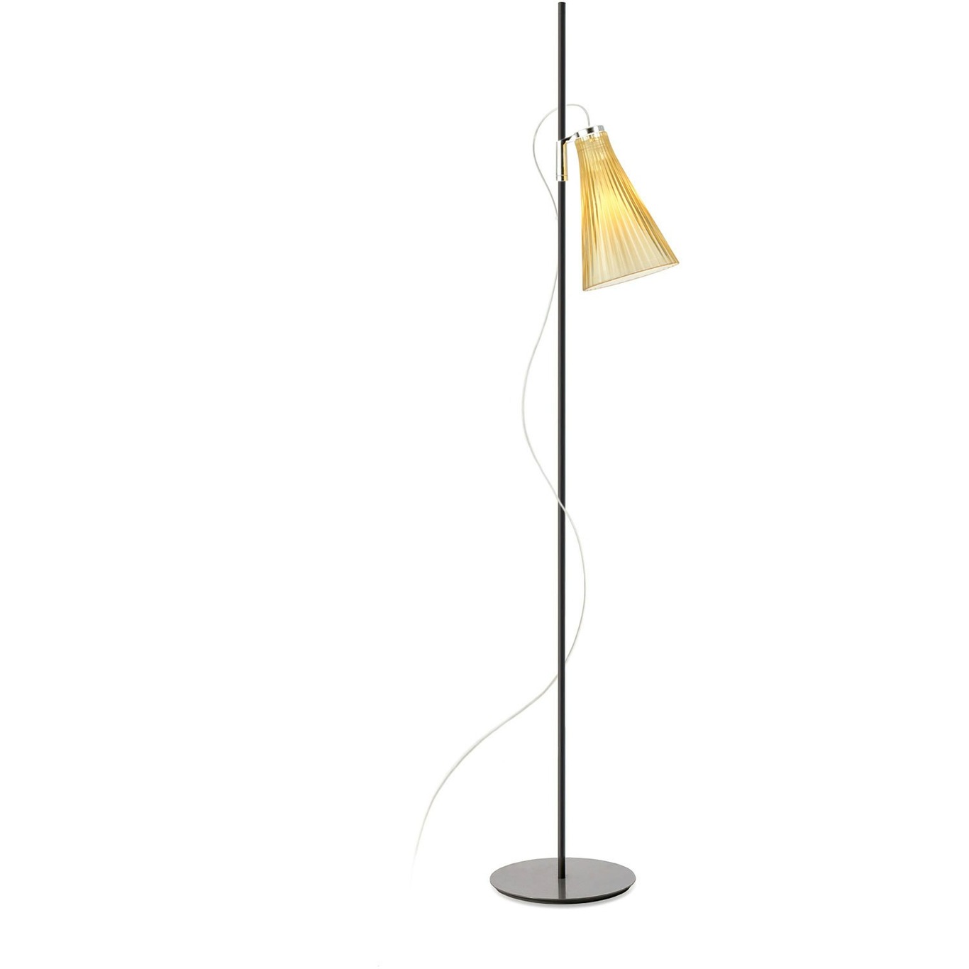 K-Lux Floor Lamp, Black / Straw Yellow
