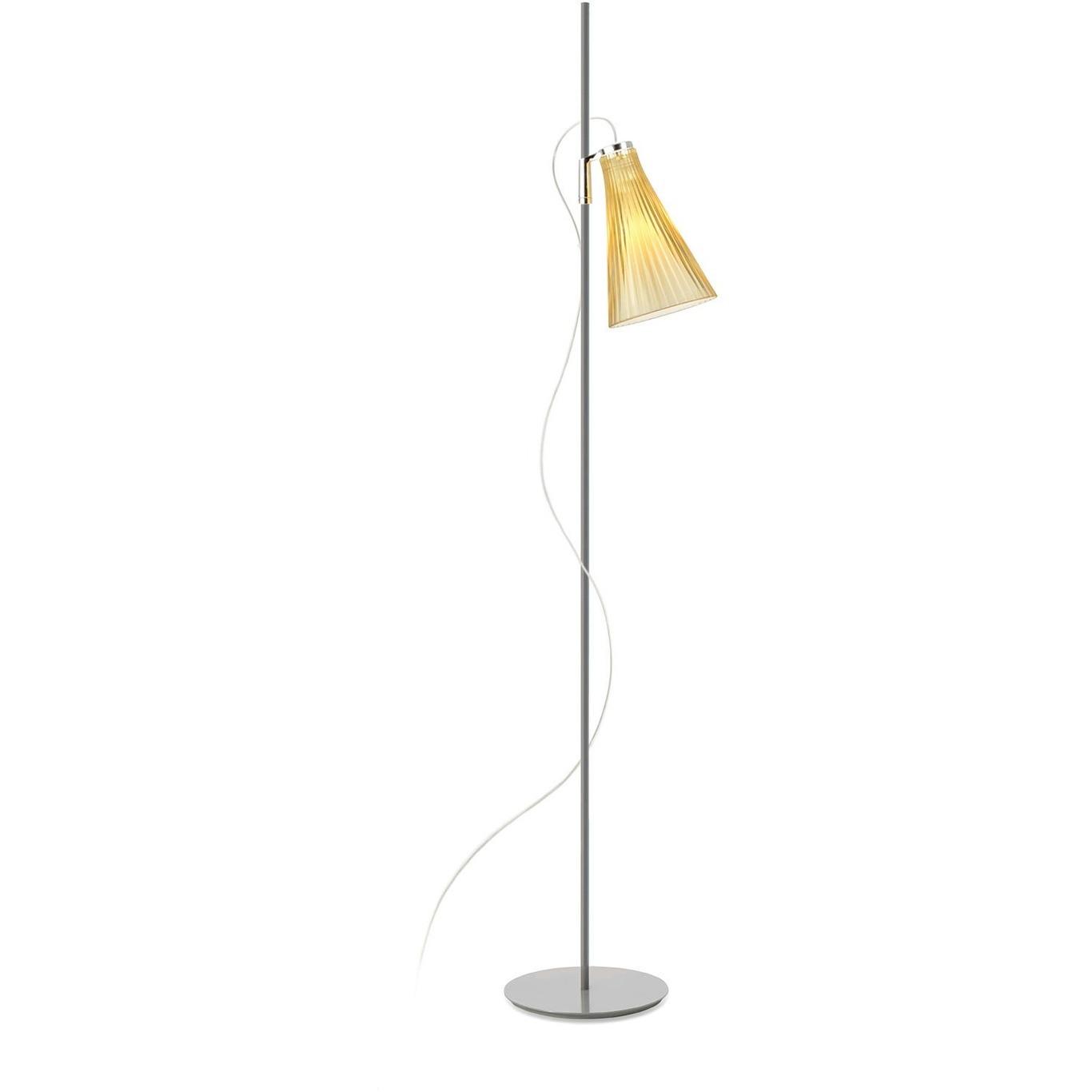 K-Lux Floor Lamp, Grey / Straw Yellow