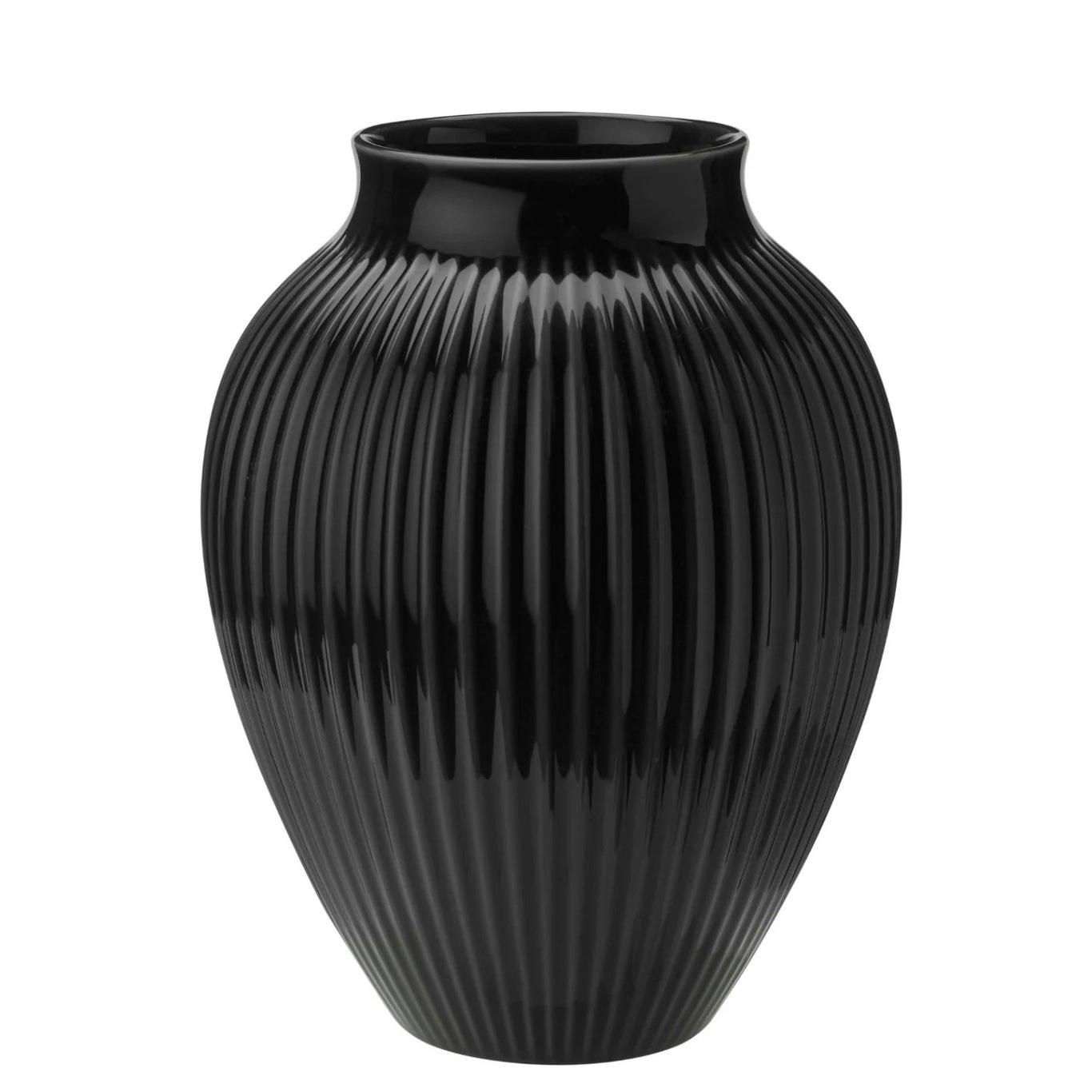 Vase Grooved 27 cm, Black
