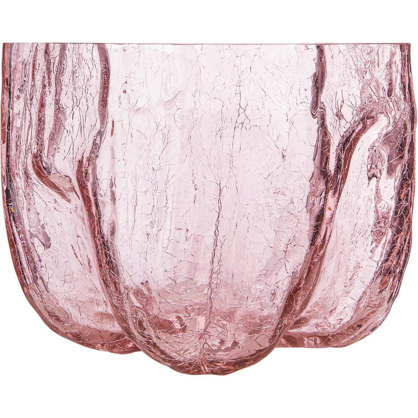 Crackle Vase 18x22 cm, Pink