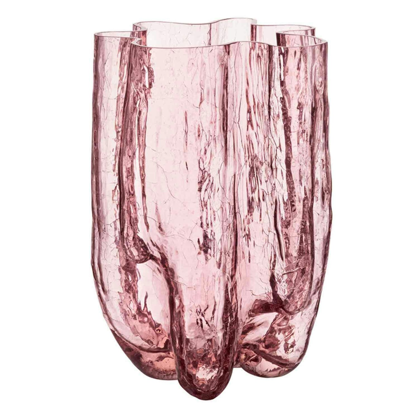 Crackle Vase 37 cm, Pink