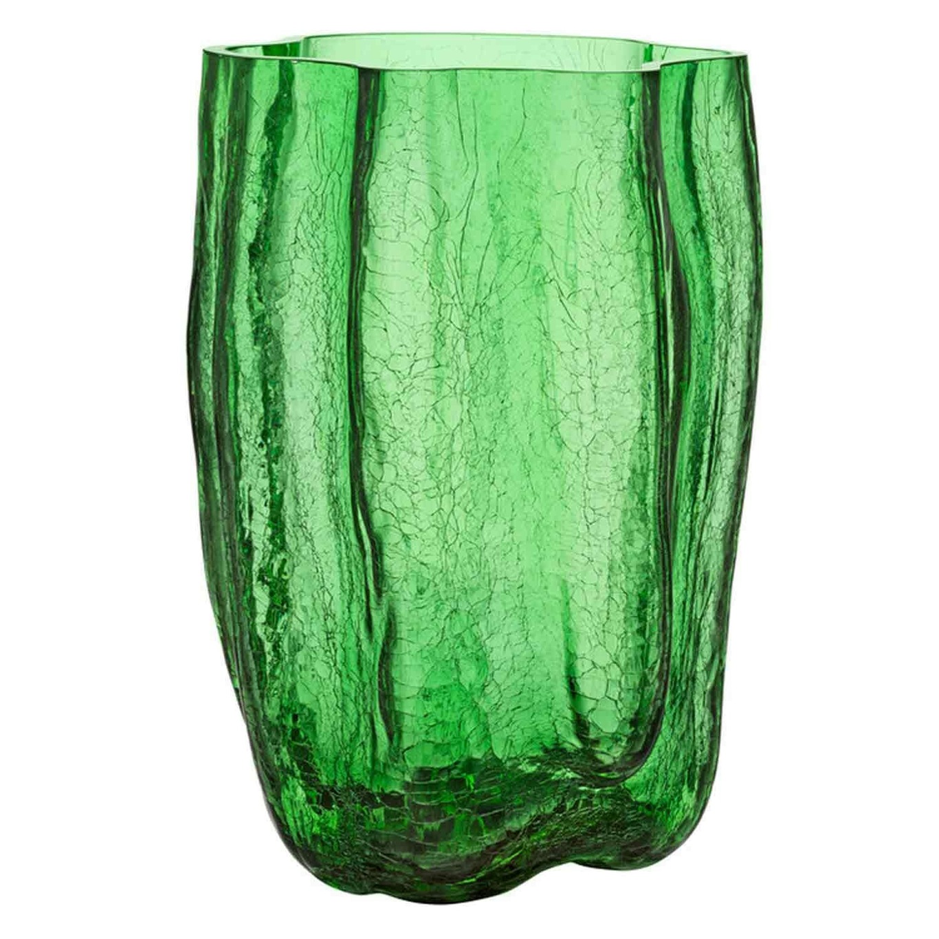 Crackle Vase Green, 37 cm