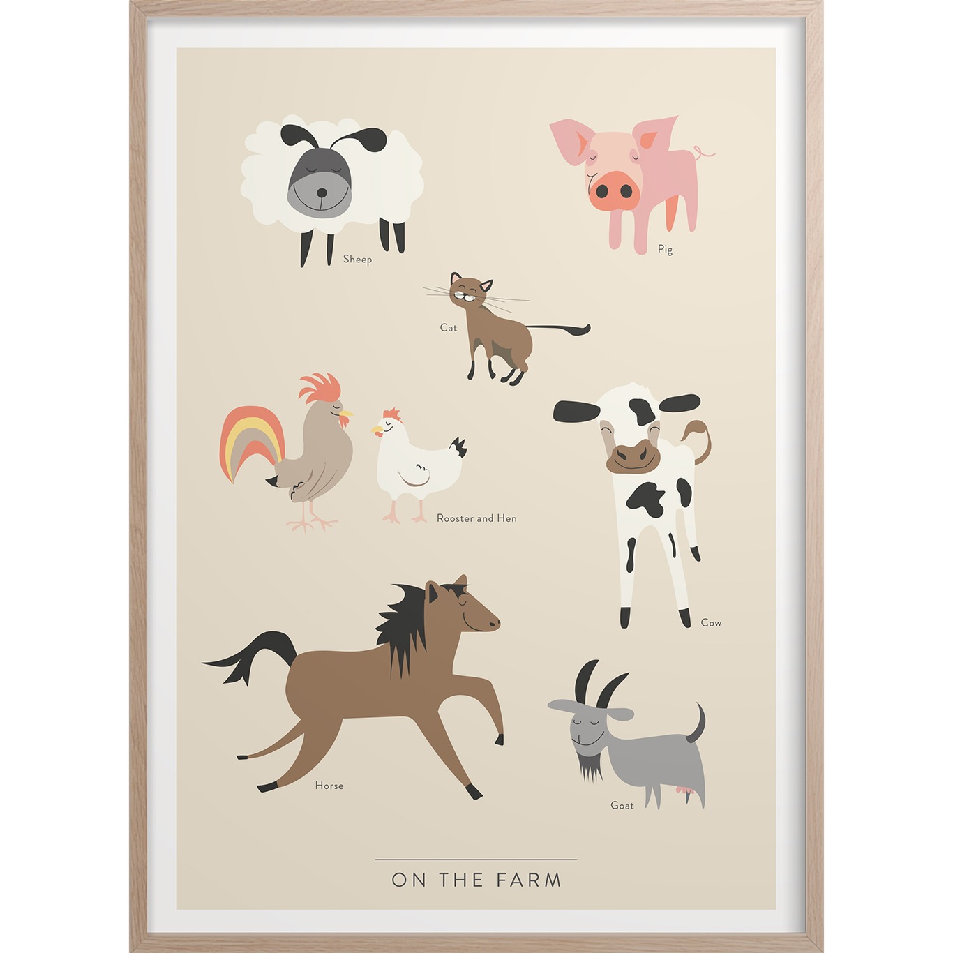 At The Farm Poster 50x70 cm