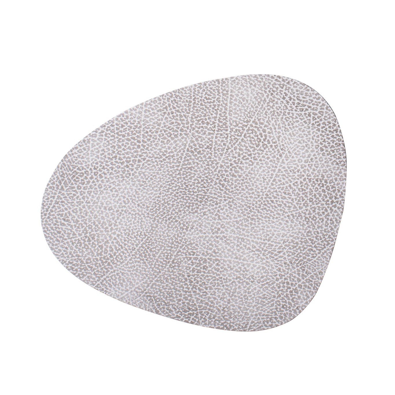 Curve L Placemat Table Mat, 37x44 cm, White/Gray