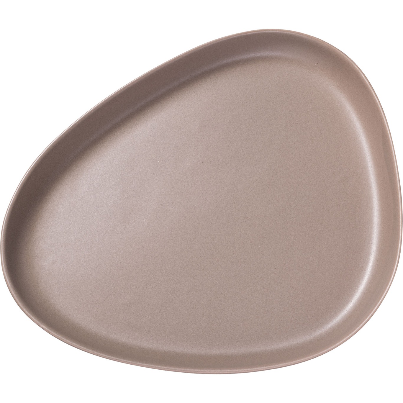Stoneware Plate 35x30 cm, Warm Grey