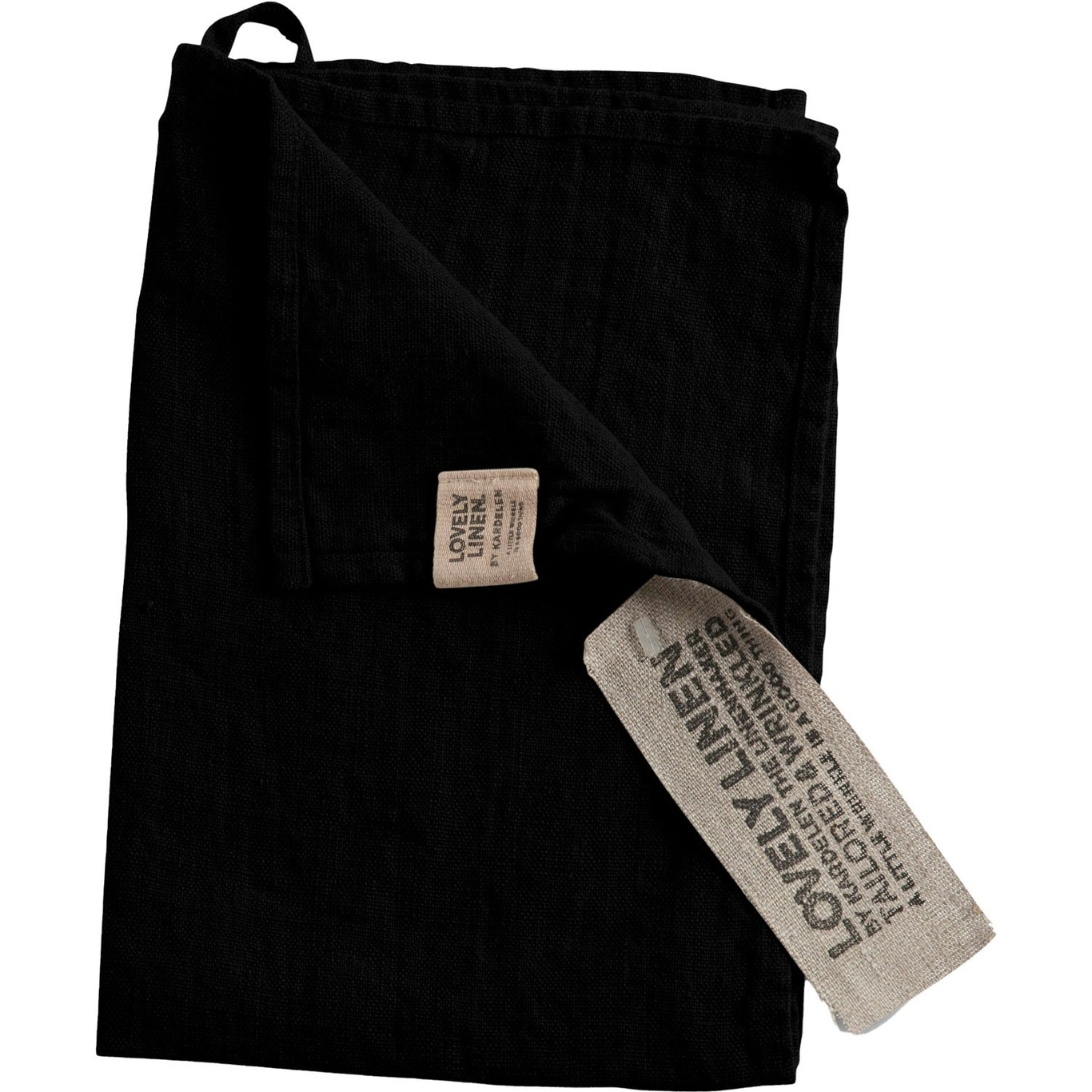 Lovely Guest Towel Linen 35x50 cm, Black