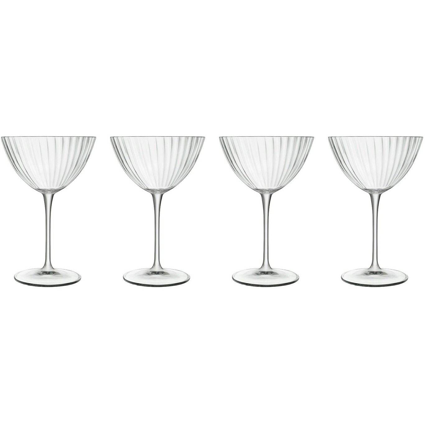 Luigi Bormioli Optica 7.5 oz Martini Glasses Set of 4
