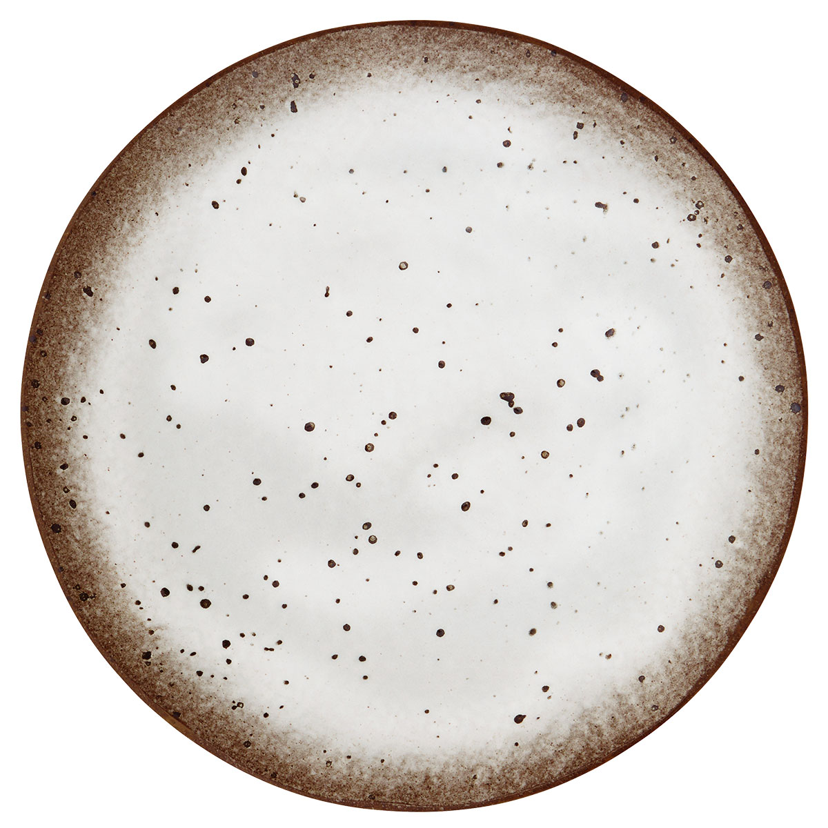 Plate 27 cm, Brown / White