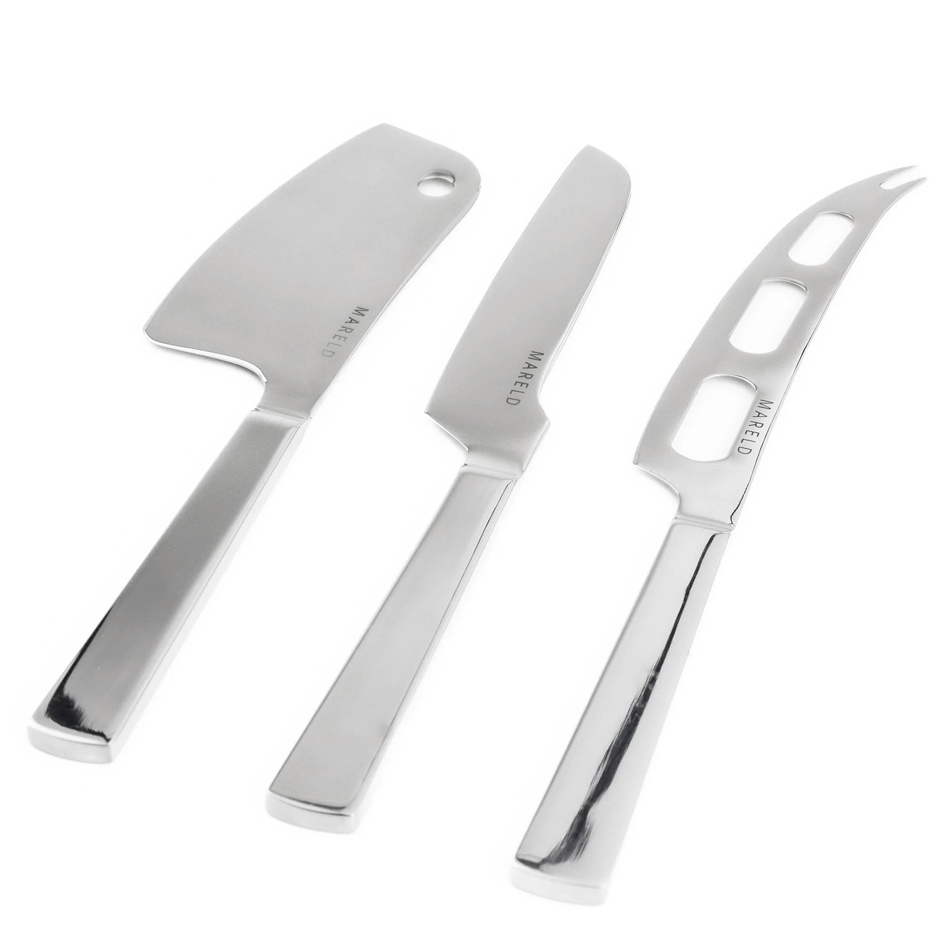 Cheese Knife Set Brushed Steel, 3-pack - ERNST @ RoyalDesign