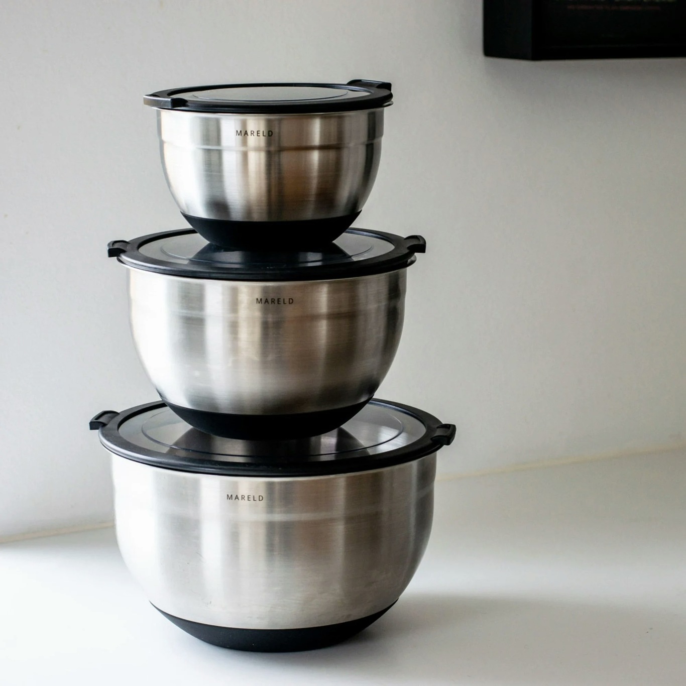 Stainless Steel Mixing Bowl Set Lids