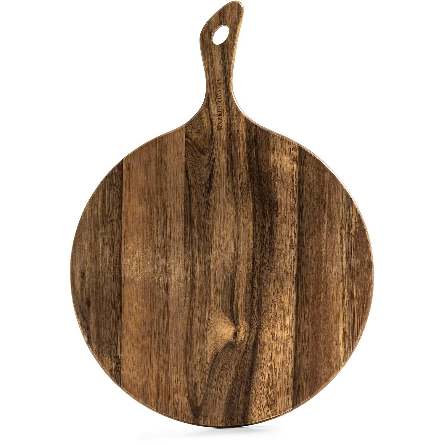 Round circular wooden chopping board cutting pizza wood double-sided 35 cm  /T2