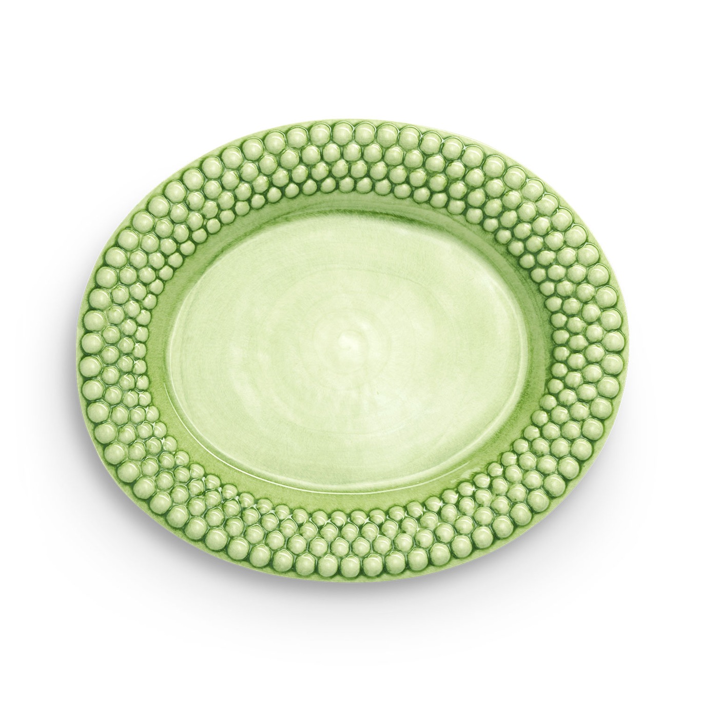 Bubbles Platter Oval 35 cm, Green