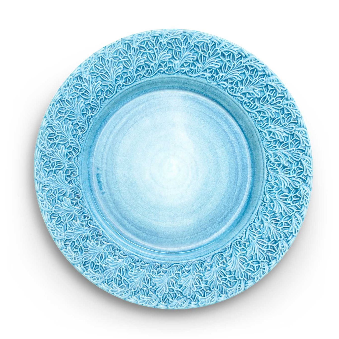 Lace Plate 32 cm, Turquoise