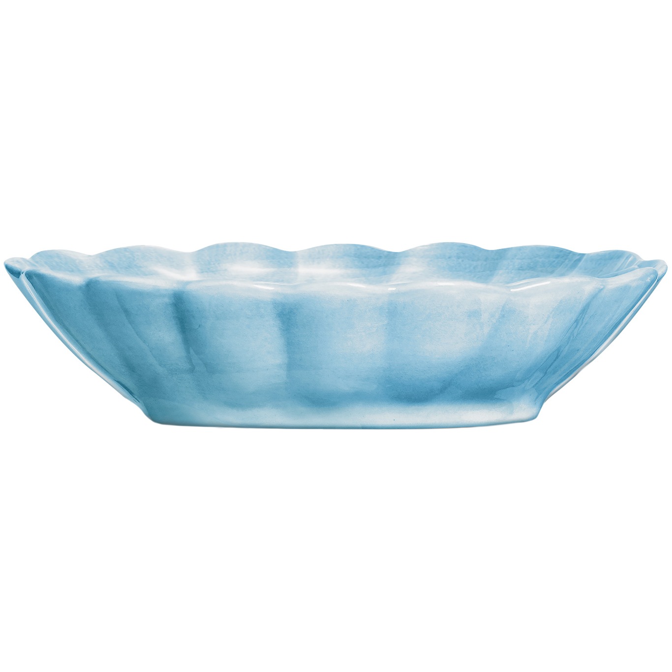 Oyster Bowl 75 cl, Turquoise
