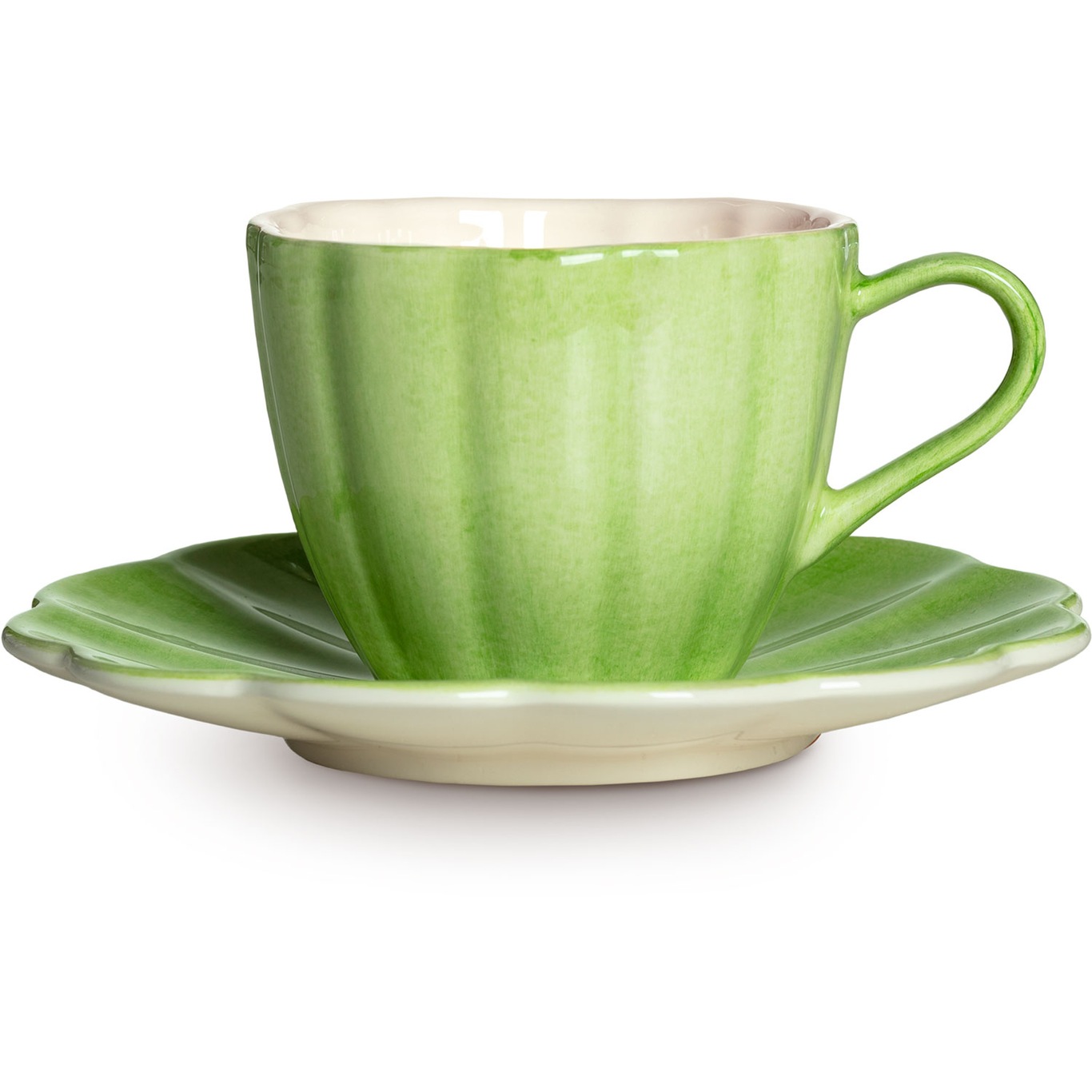Oyster Cup With Saucer 25 cl, Green
