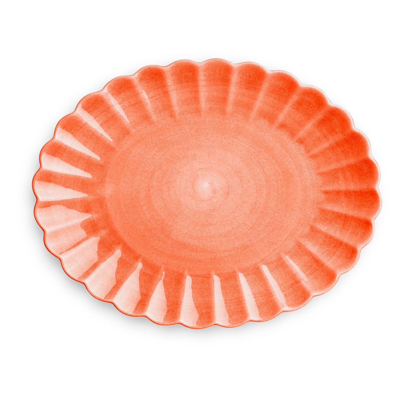 Oyster Dish 35x30 cm, Orange