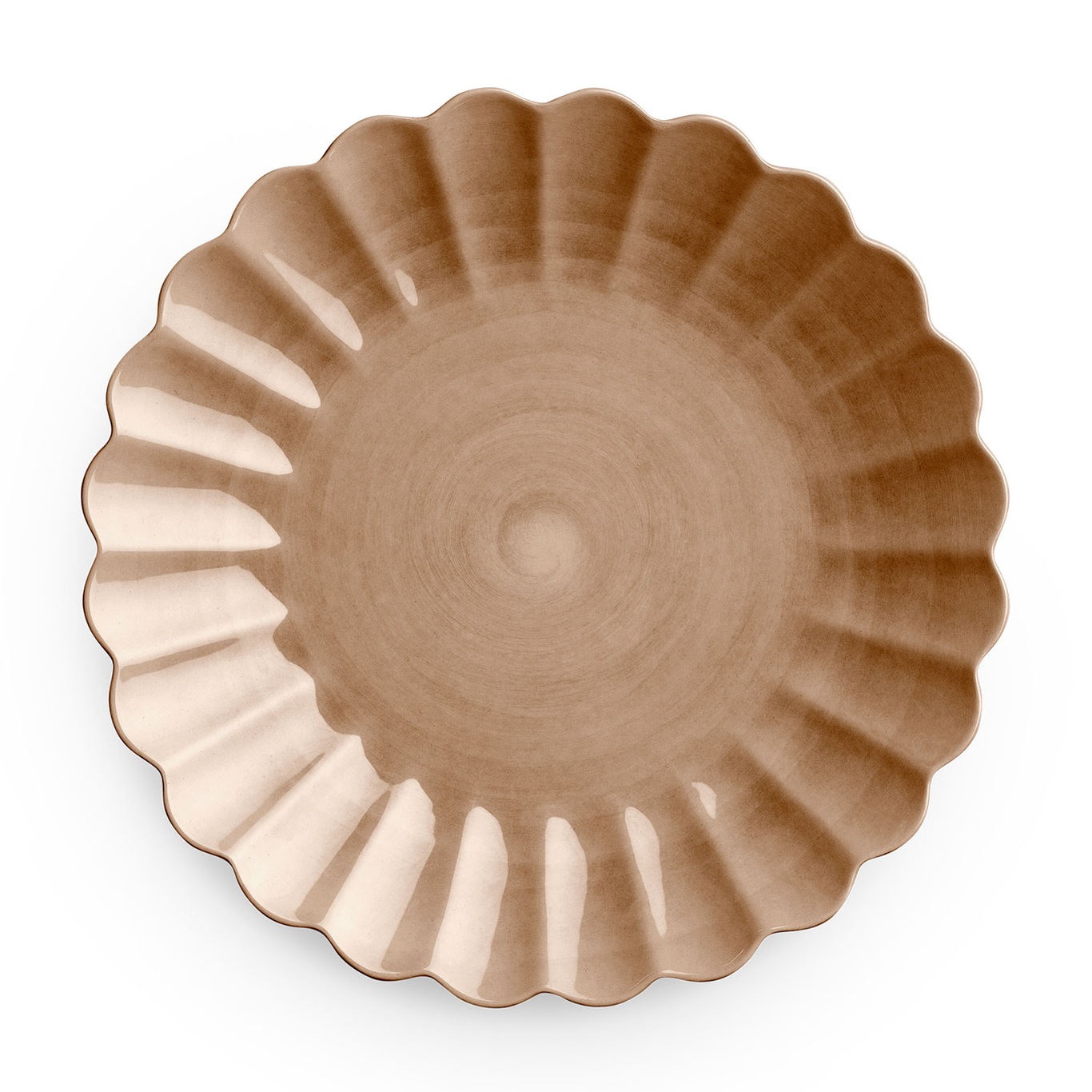 Oyster Plate, Cinnamon, 28 cm