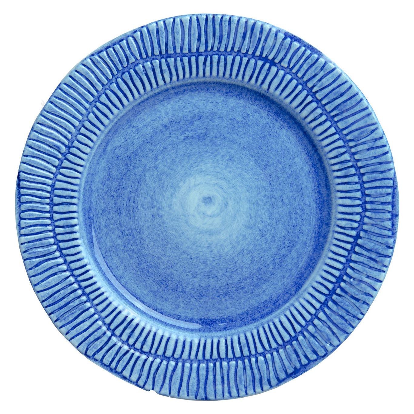 Stripes Plate 21 cm,  Light blue 