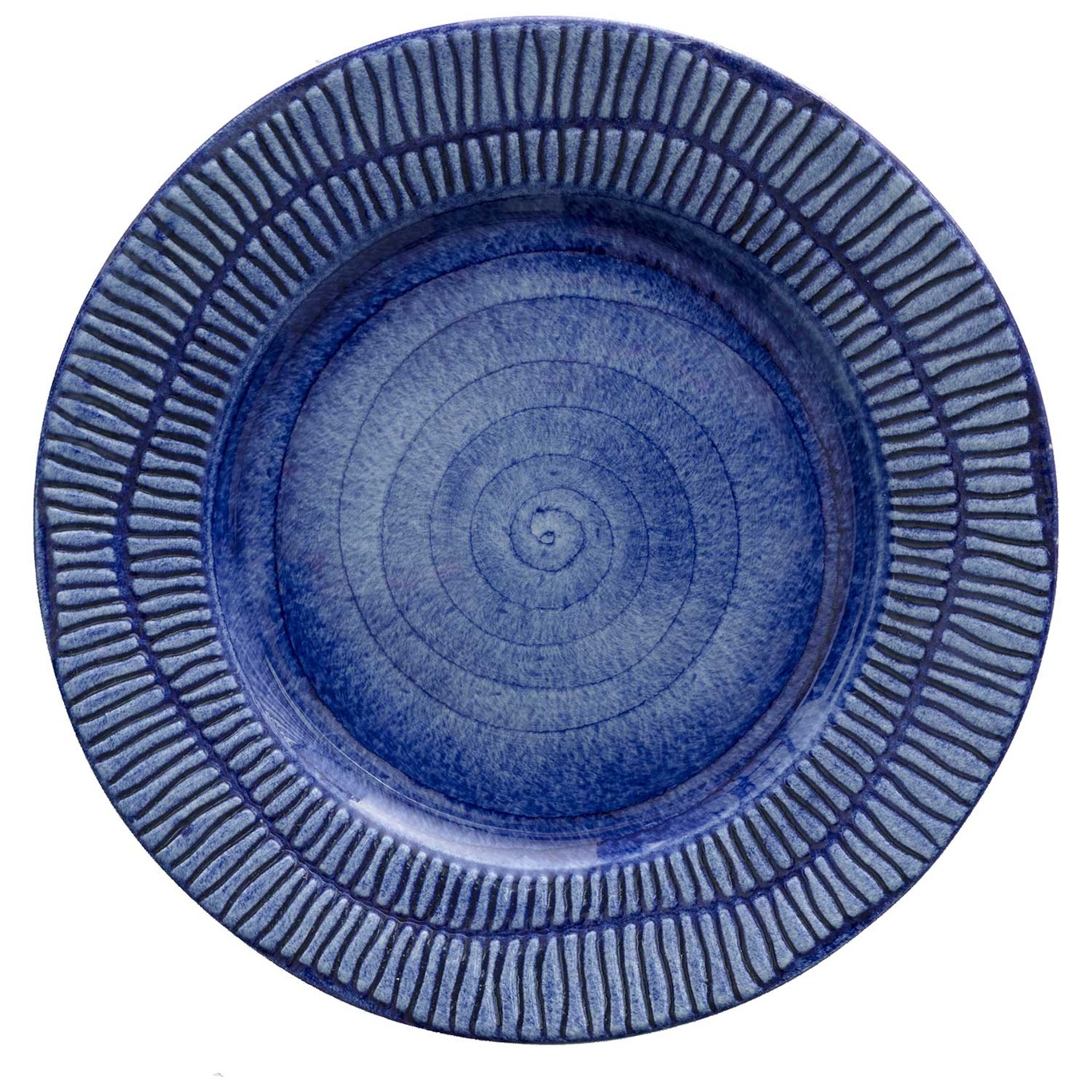 Stripes Plate 21 cm, Blue