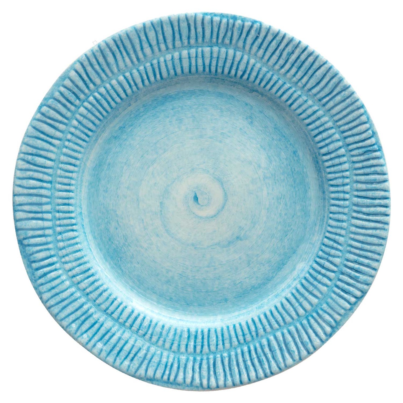 Stripes Plate 21 cm, Turquoise