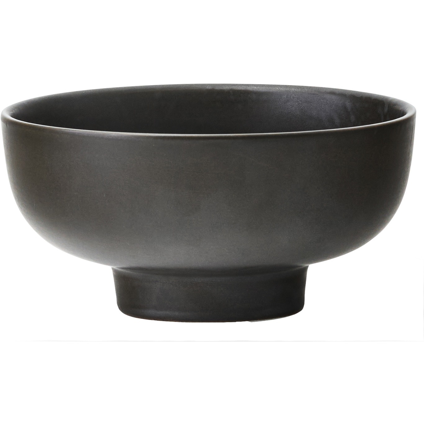 New Norm Fruit Bowl With Base Ø12 cm, Dark Glazed