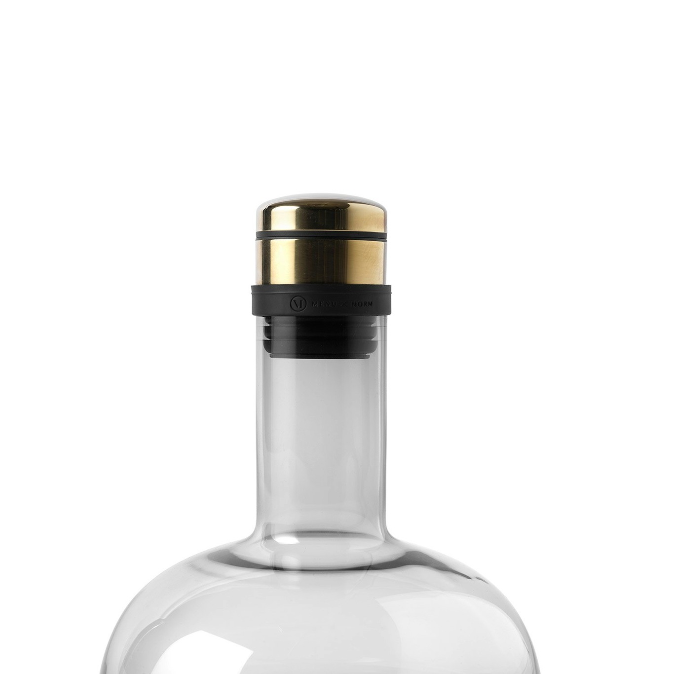 Clear/Brass Bottle Carafe Menu