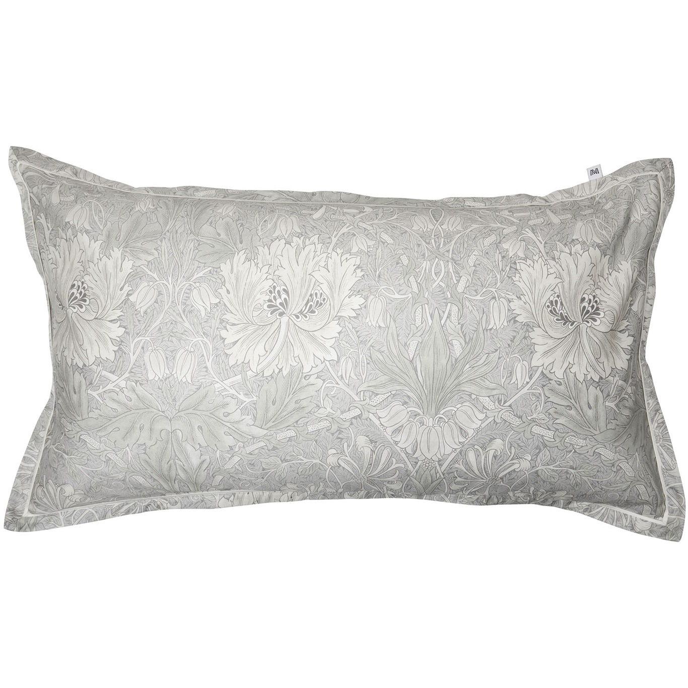 Honeysuckle & Tulip Pillowcase Grey, 50x90 cm