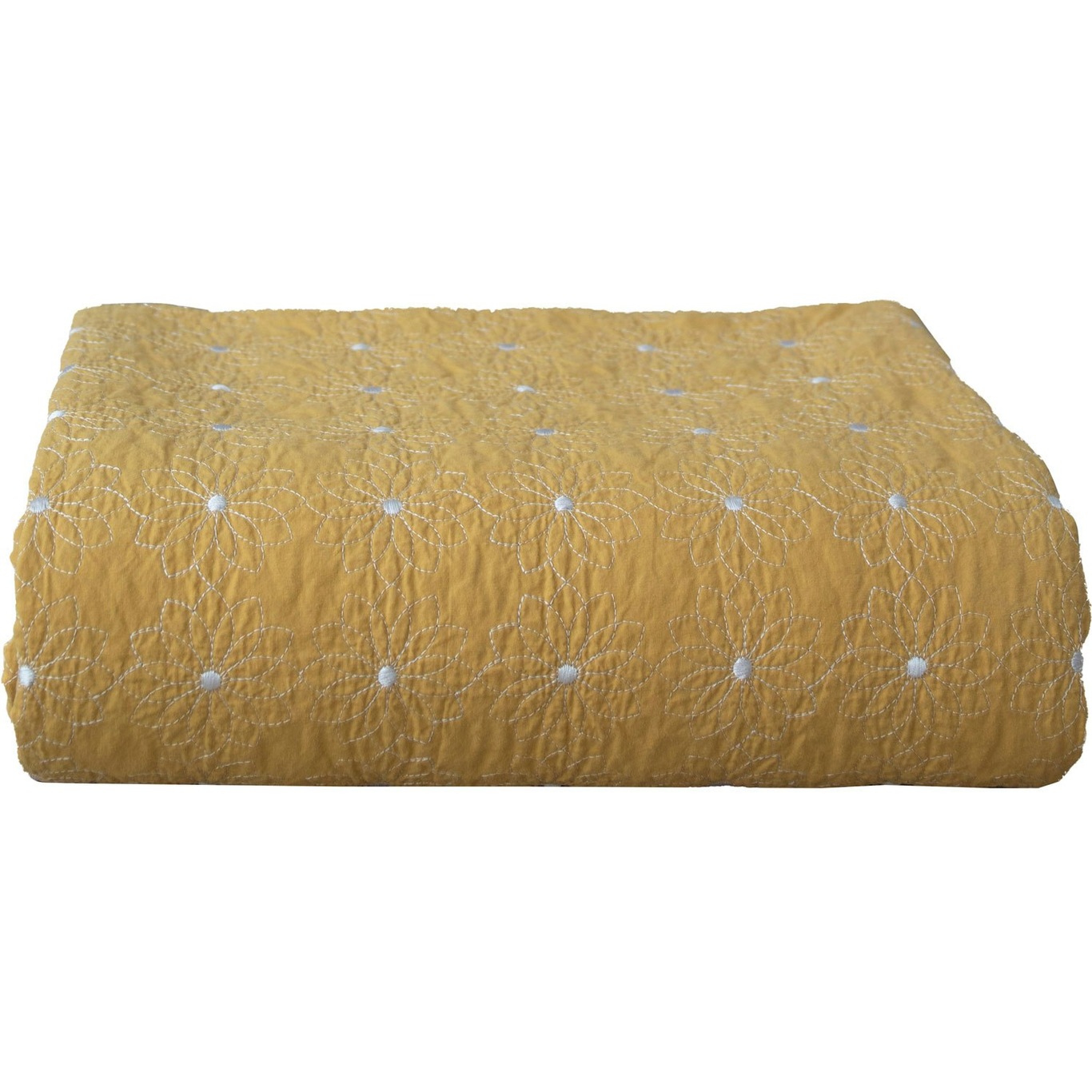 Blomquilt Bedspread, 160x260 cm Straw Yellow