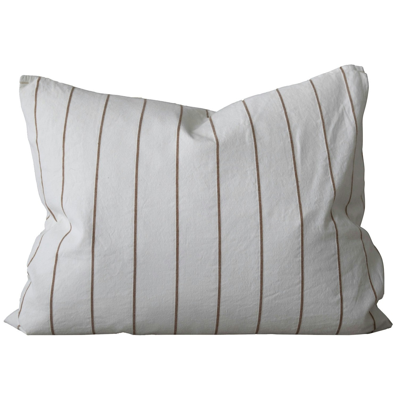 Stripe No.3 Pillowcase 50x60 cm, Nature/Terracotta