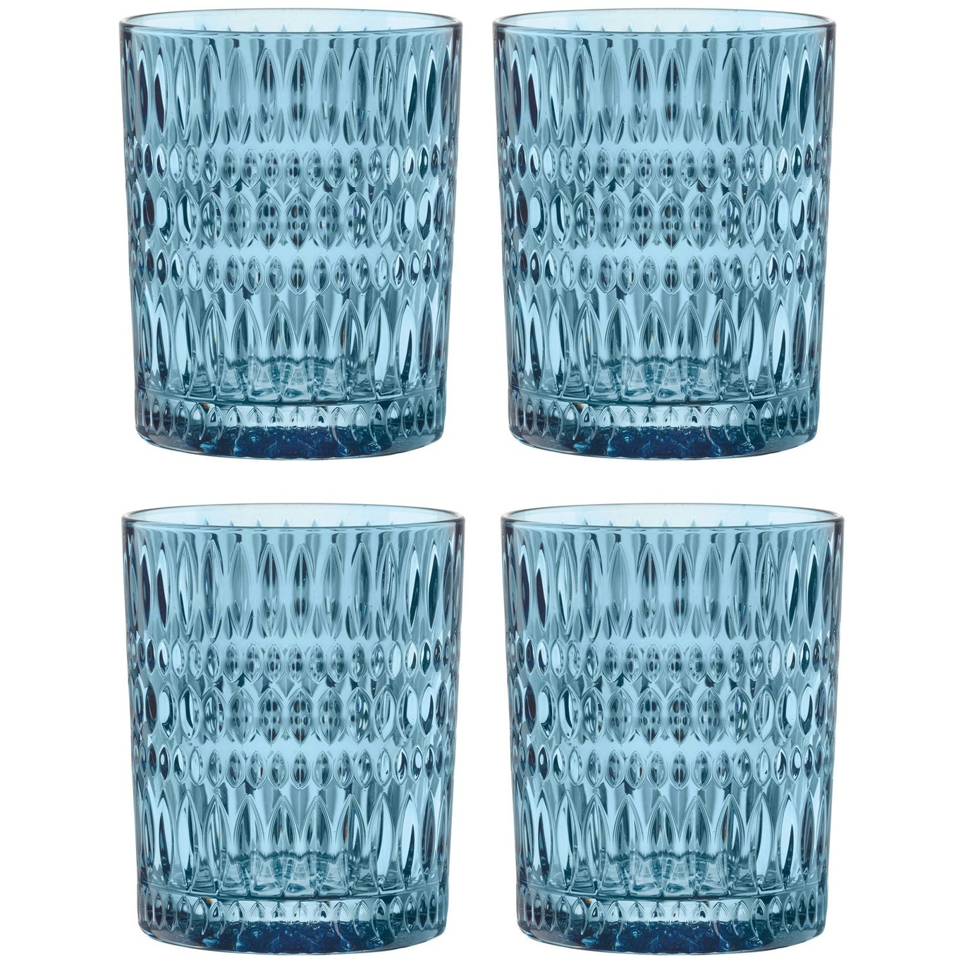 Nachtmann Ethno Tumbler 29 CL 4-Pack - Glas Tumblers Crystal Glass Vintage Blue - 105389