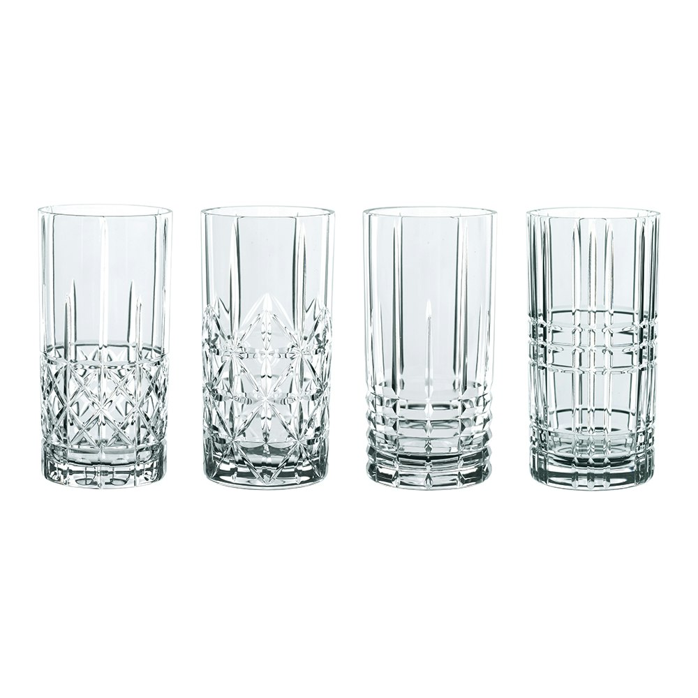 1/4pcs Tall Drinking Glasses Cup Vintage Glassware Crystal