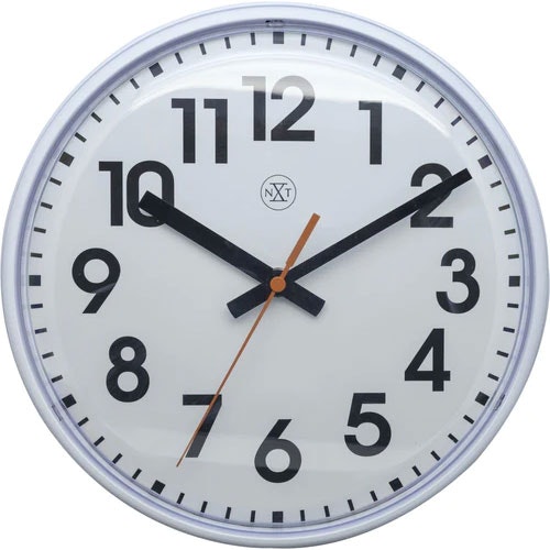 Peter Wall Clock 26 cm, White